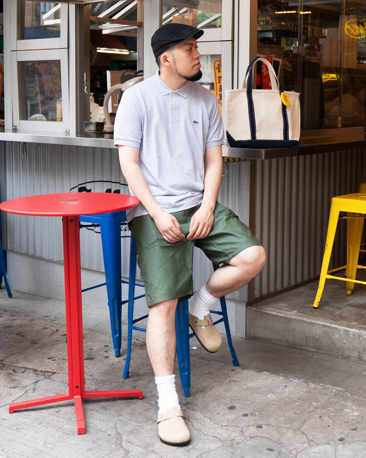 ラコステのポロシャツを中心にした夏の爽やかアメカジコーデ