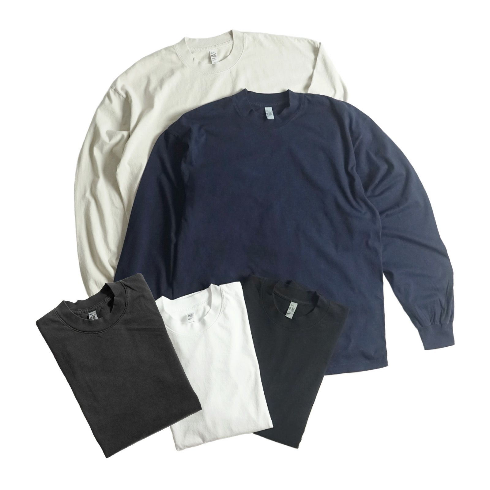 ロサンゼルスアパレル 1807GD 長袖Tシャツ ホワイト 着用コーデ