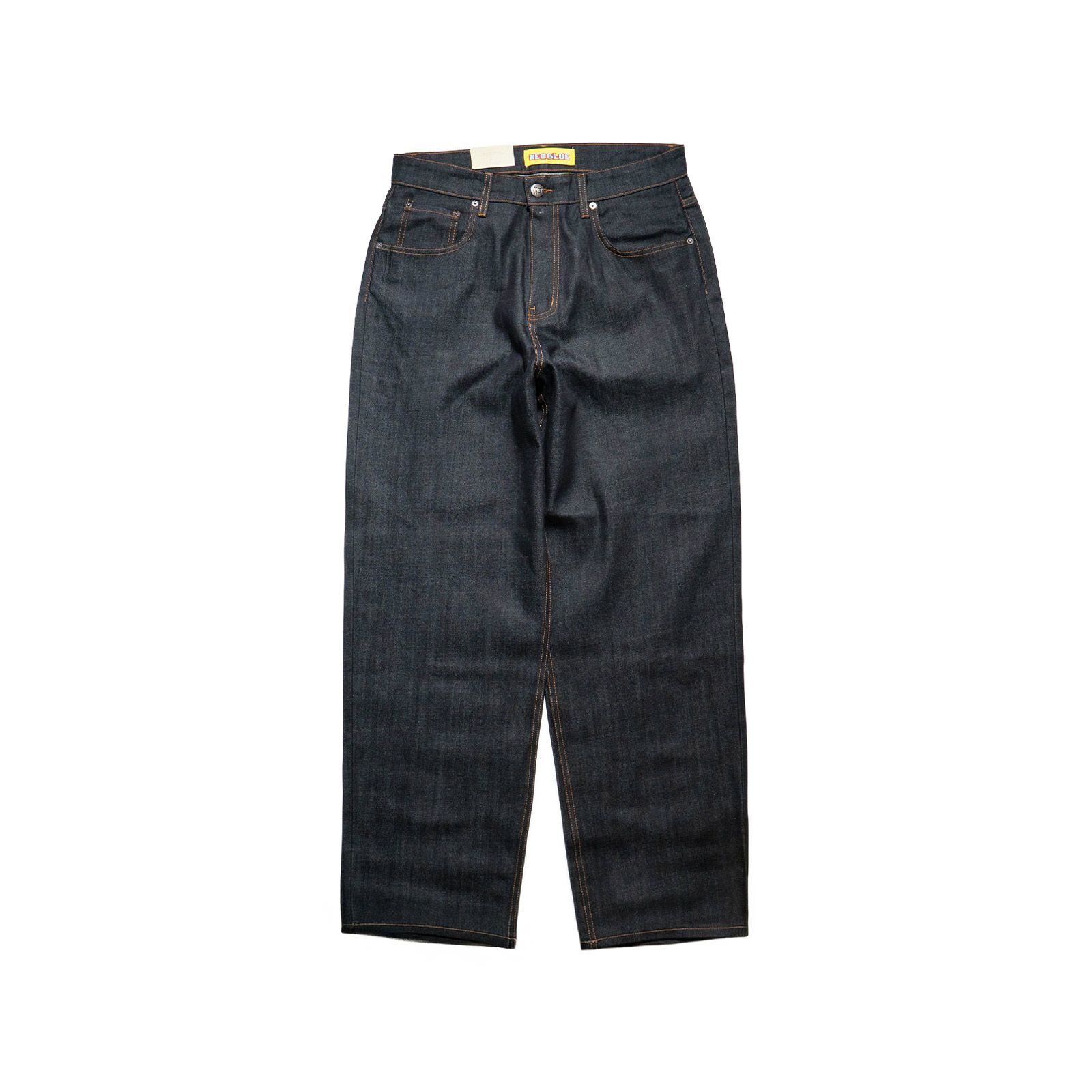 ネオブルー バギージーンズ スーパーダーク デニム コーデ