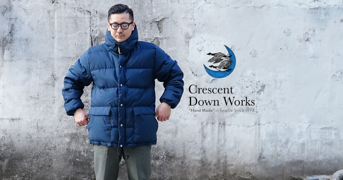今日中値引きCrescent DownWorks ネイビー ダウンジャケット S Crescent Down Works（クレセントダウンワークス） ダウンジャケット