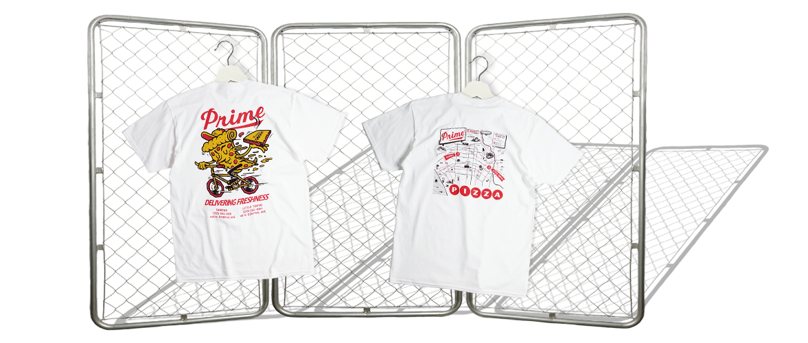 プライムピザ Prime PIZZA 半袖 Tシャツ バイシクル マップ