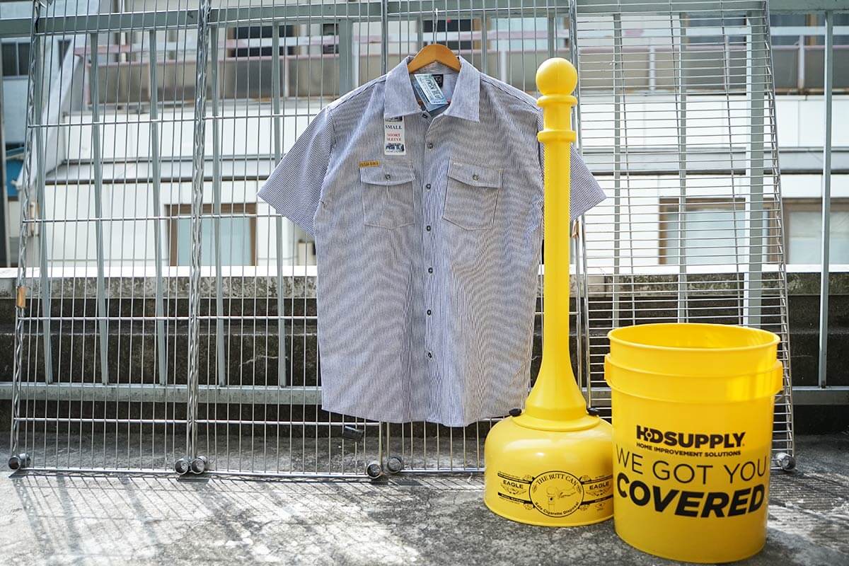 プリズンブルース PRISON BLUES 半袖 8オンス ヒッコリーストライプ ワークシャツ アメリカ製 米国製 HICKORY STRIPE WORK SHIRT