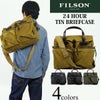フィルソンFILSON24アワーティンブリーフケース｜メンズショルダーバッグビジネスバッグ24HOURTINBRIEFCASE綿コットン100％耐久撥水収納肩掛けベルト取り外し可通勤通学出張旅行タングリーンネイビーブラック