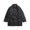 バブアーBarbourビューフォートジャケット｜BEAUFORTバーブァーメンズイギリス製世界流通オリジナルモデルレギュラーモデル定番コーデュロイ襟オイルドコットン防水タータン裏地オーバーコートとしてもセージネイビー