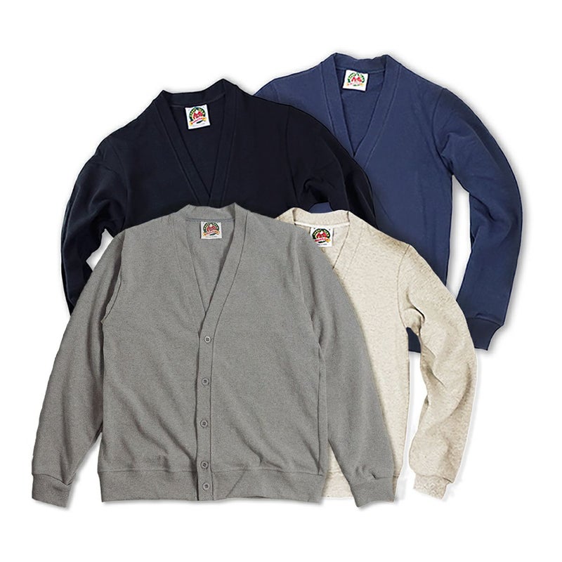 バーバリアンBARBARIANクラシックカーディガン当店別注色BIGSIZE(カナダ製大きいサイズ長袖CLASSICCARDIGAN)