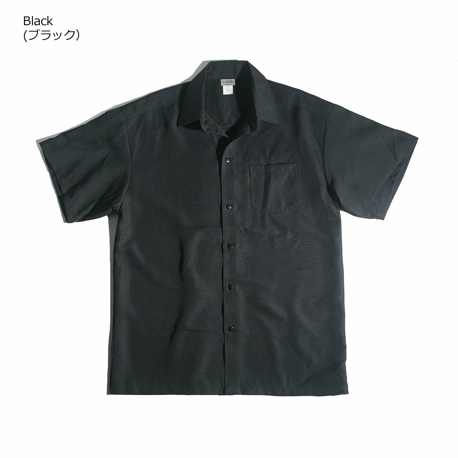 キャルトップCALTOP#1000PLAIN半袖サテンシャツ