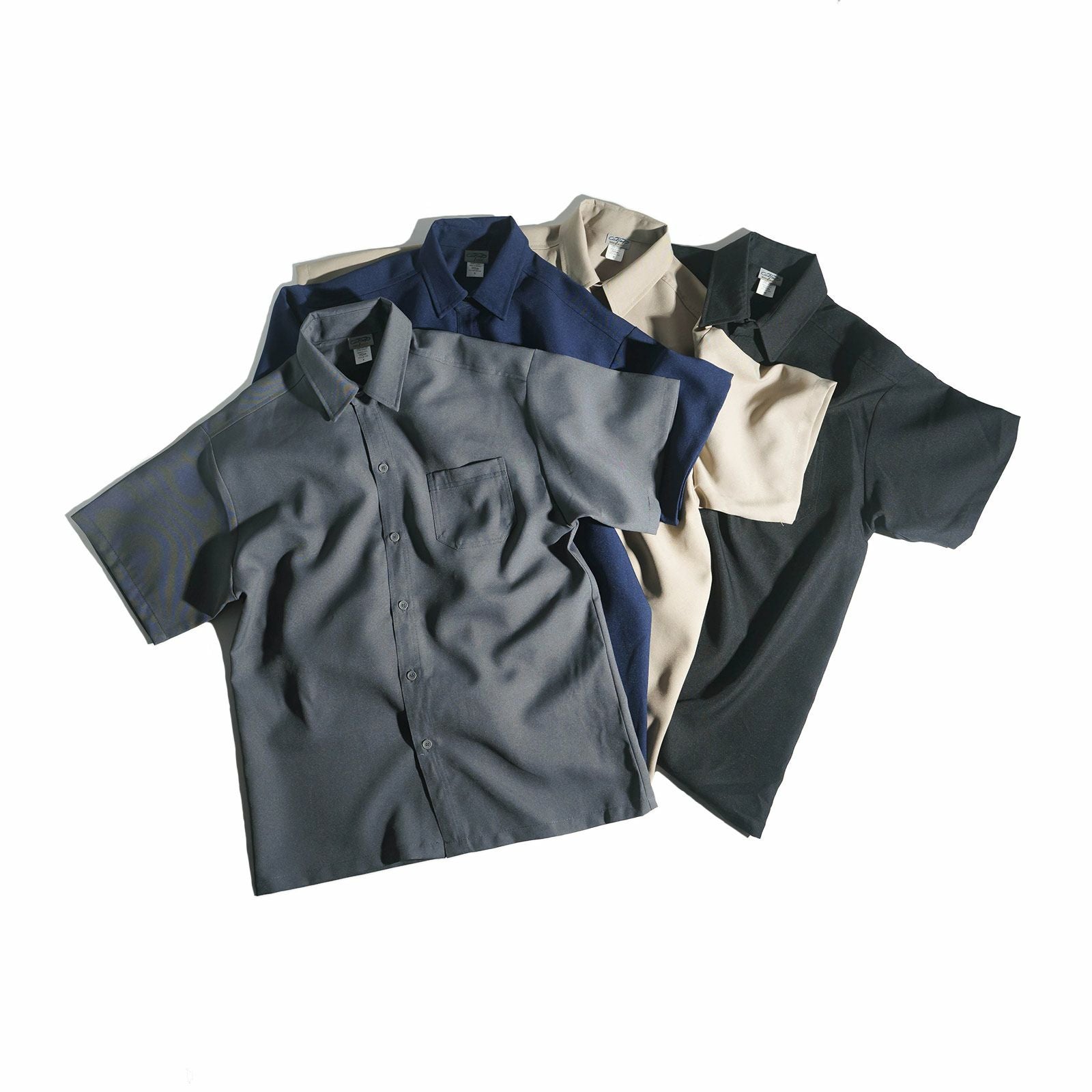 キャルトップ CALTOP #1000PLAIN 半袖 サテン シャツ | Jalana