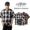 キャルトップCALTOP#2000オンブレチェック半袖フランネルシャツメンズS-XXXL米国製アメリカ製MADEINUSA