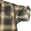 キャルトップCALTOP#2000オンブレチェック半袖フランネルシャツメンズS-XXXL米国製アメリカ製MADEINUSA