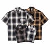 キャルトップCALTOP#2000オンブレチェック半袖フランネルシャツメンズS-XXXL米国製アメリカ製MADEINUSA