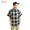 キャルトップCALTOP#2000オンブレチェック半袖フランネルシャツメンズS-XXXL米国製アメリカ製MADEINUSA