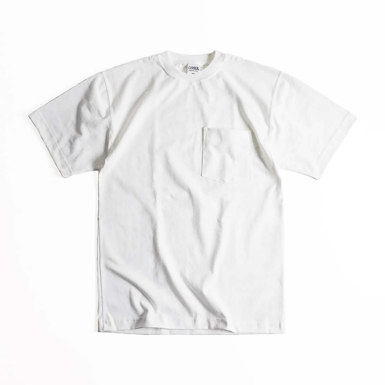 キャンバーCAMBER302マックスウェイト半袖ポケットTシャツ無地半袖厚手クルーネックMADEINUSA｜メンズアメリカ製米国製ポケTサイズSMLXL8オンス綿コットン100％BIGSIZE大きいサイズ