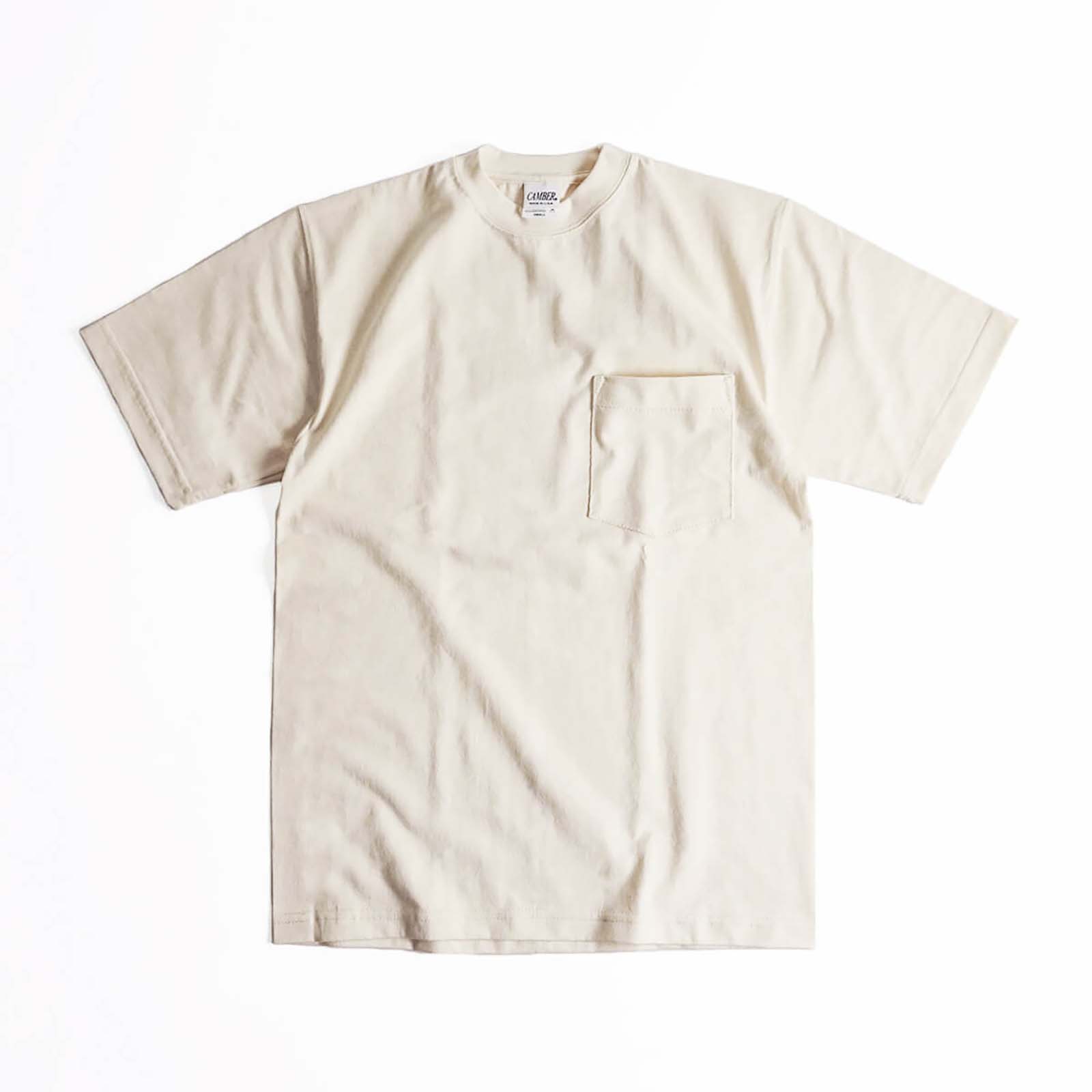 キャンバーCAMBER302マックスウェイト半袖ポケットTシャツ無地半袖厚手クルーネックMADEINUSA｜メンズアメリカ製米国製ポケTサイズSMLXL8オンス綿コットン100％BIGSIZE大きいサイズ