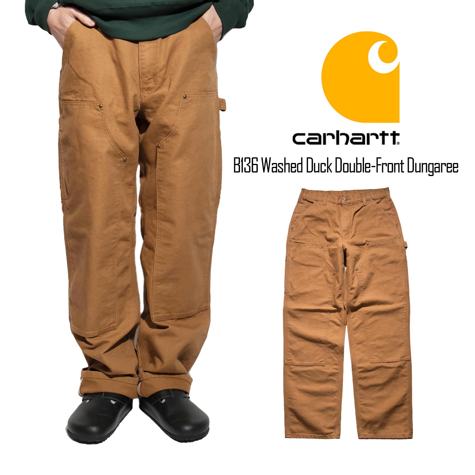 カーハートCarharttB136ダブルフロントウォッシュドダックペインターパンツ