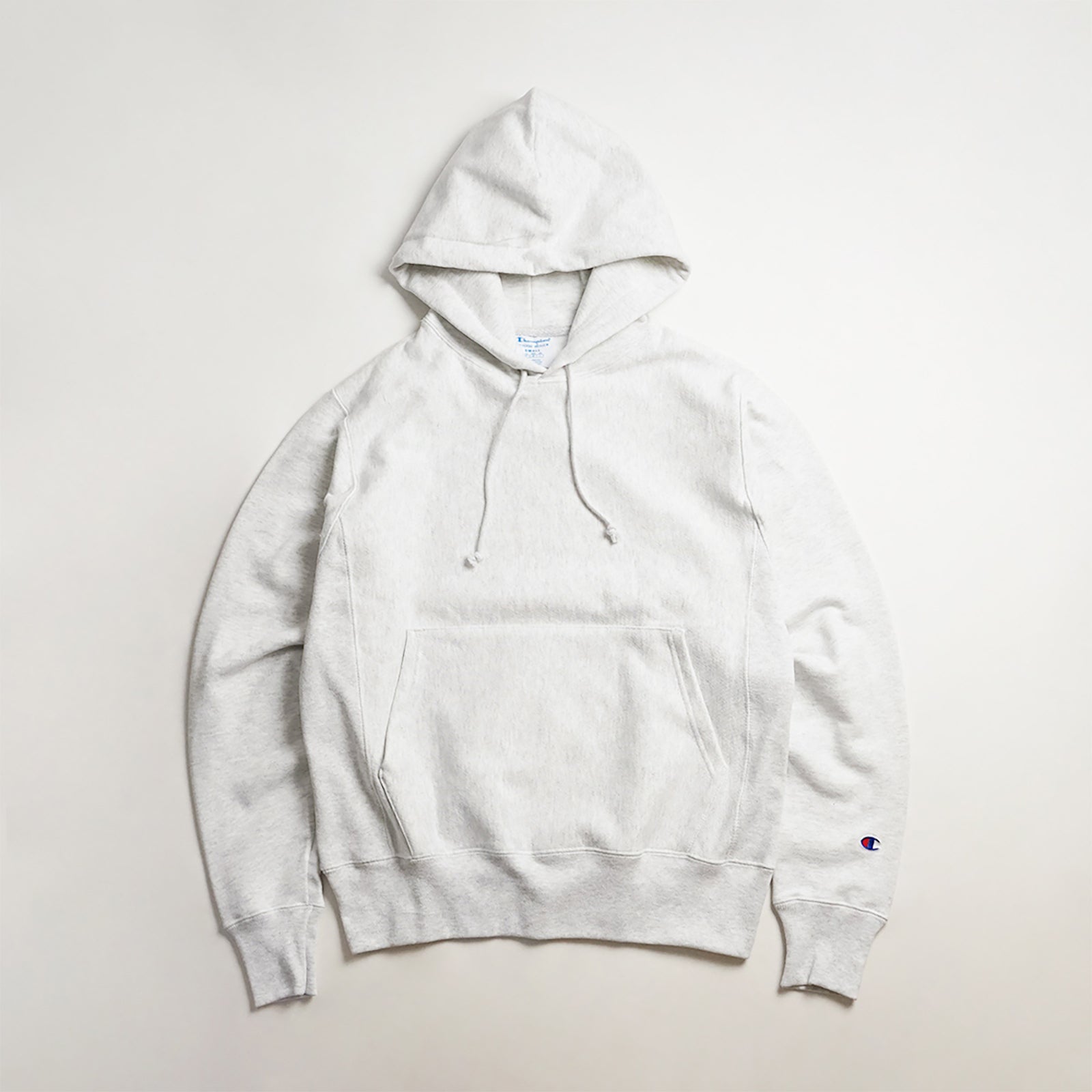 チャンピオンChampion#S101リバースウィーブプルオーバーフードスウェット単色青タグ