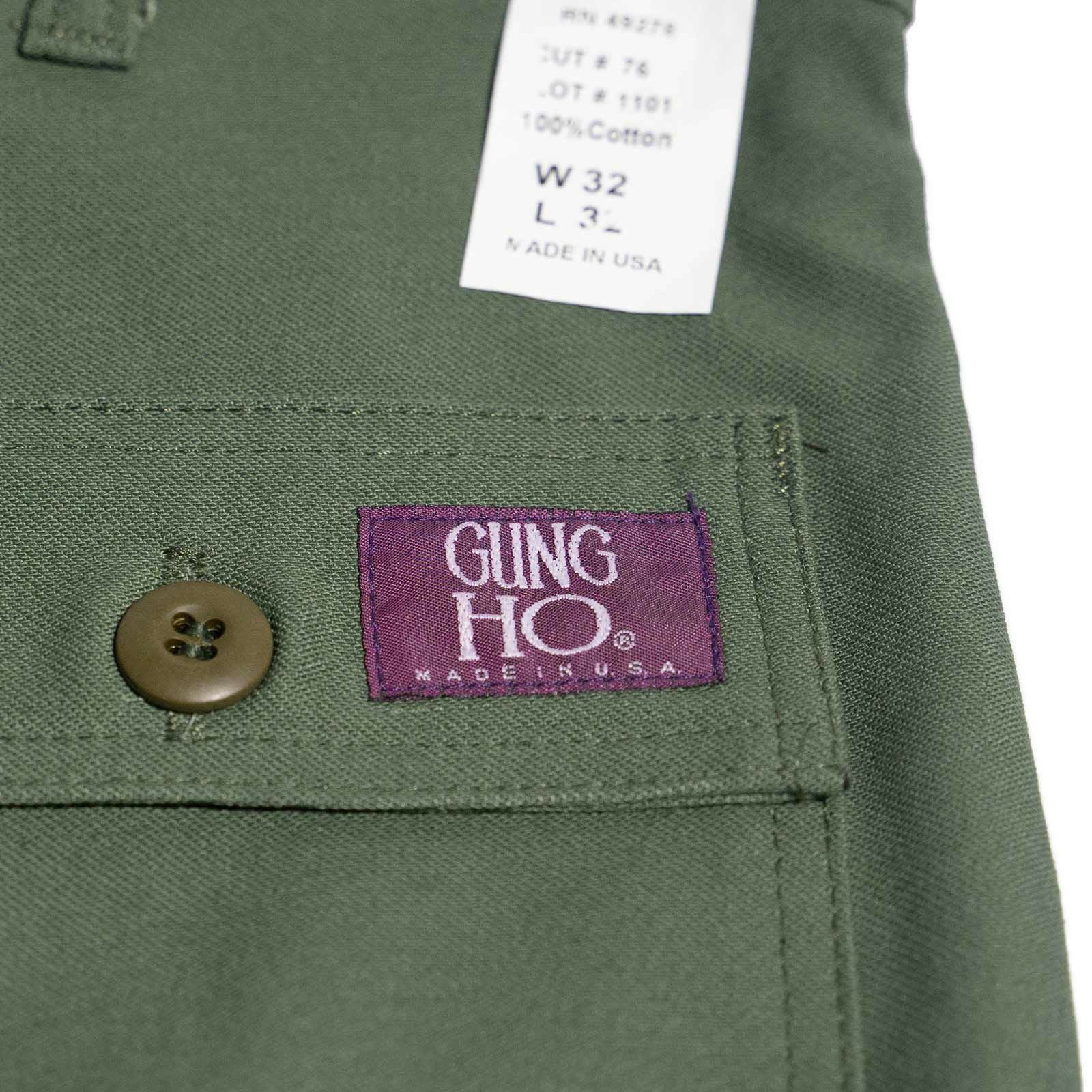 ガンホーGUNGHOベイカーパンツバックサテンキャンプファティーグトラウザーオリーブ