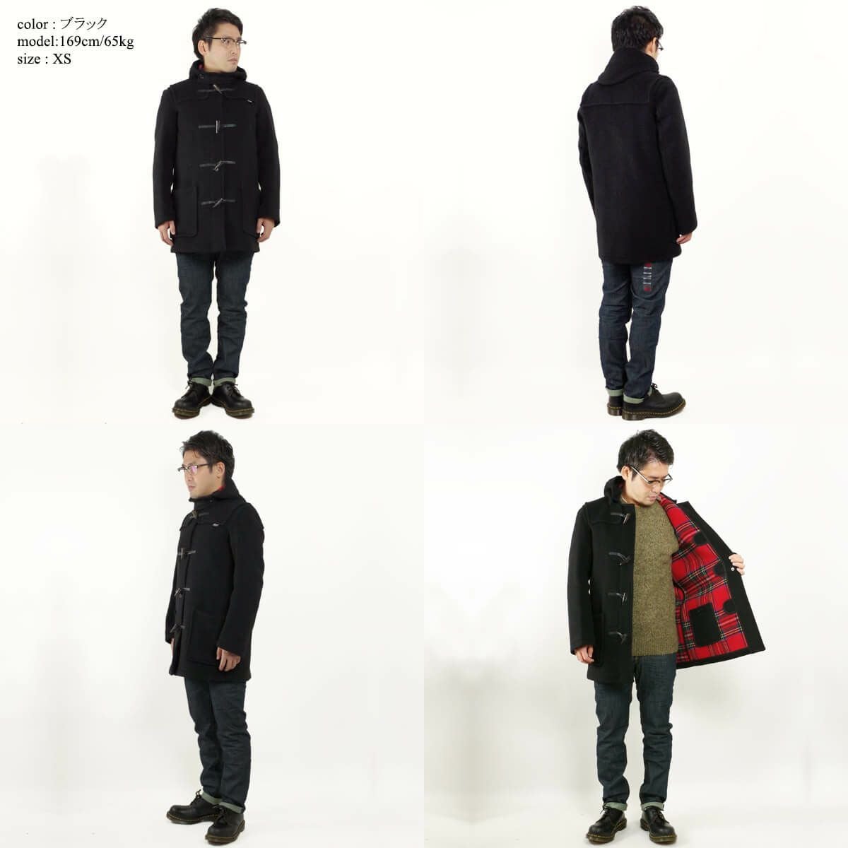 グローバーオールGLOVERALLMC3251ミッドレングスダッフルコート防寒英国製メンズハーフショート