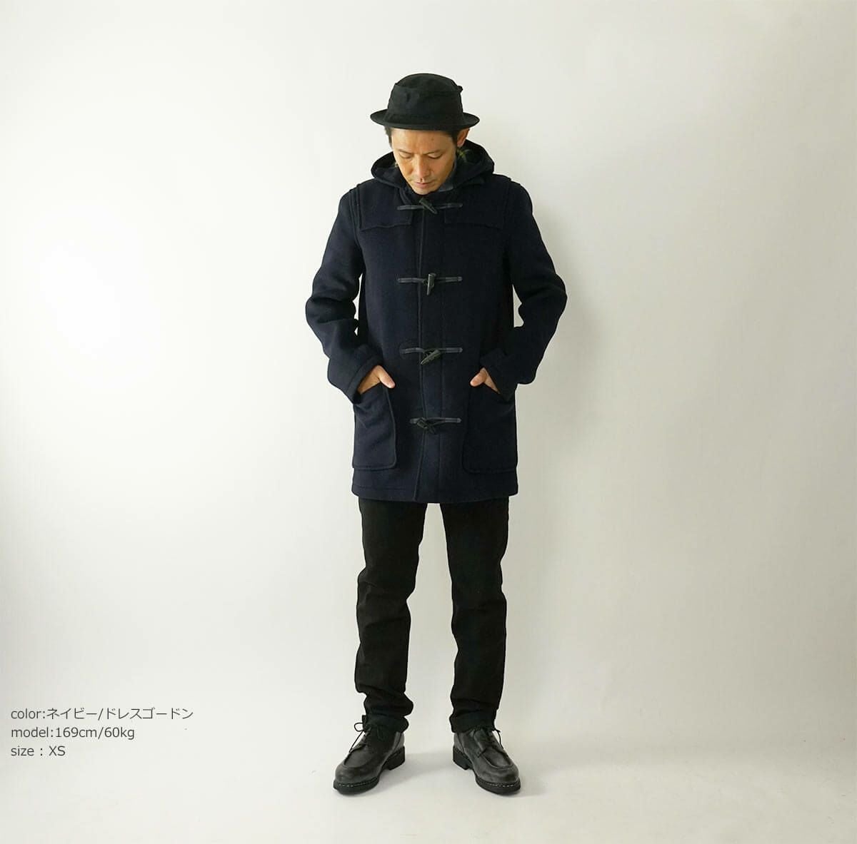 グローバーオールGLOVERALLMC3251ミッドレングスダッフルコート防寒英国製メンズハーフショート