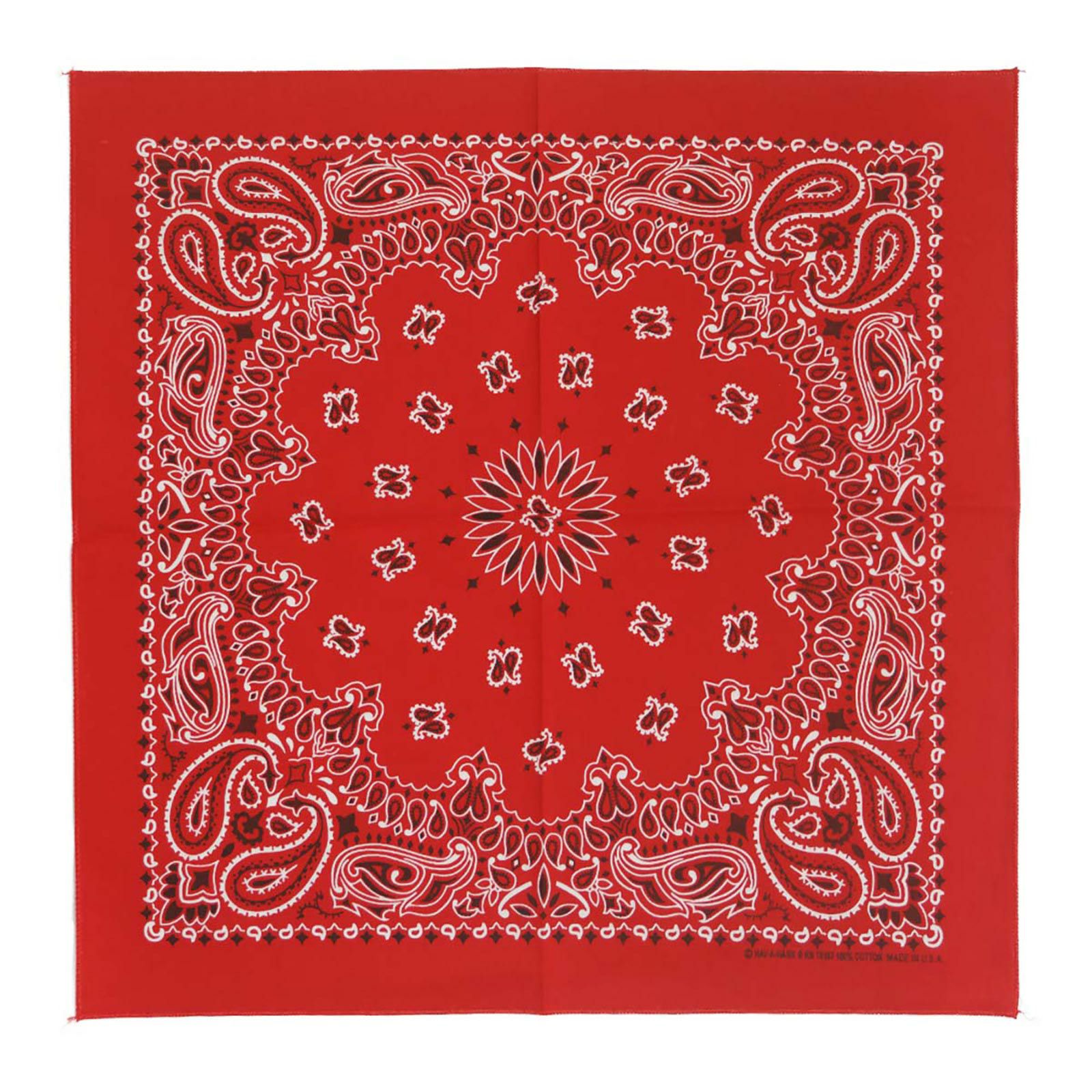 ハバハンクHAV-A-HANKバンダナアメリカ製トラディショナルペイズリーメンズレディースユニセックス男女兼用MADEINUSA綿100％コットン｜ハブアハンクハンカチ代わりにも赤白黒