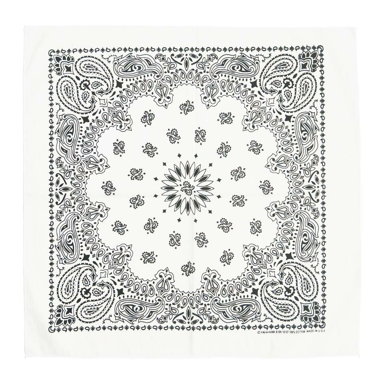 ハバハンクHAV-A-HANKバンダナアメリカ製トラディショナルペイズリーメンズレディースユニセックス男女兼用MADEINUSA綿100％コットン｜ハブアハンクハンカチ代わりにも赤白黒
