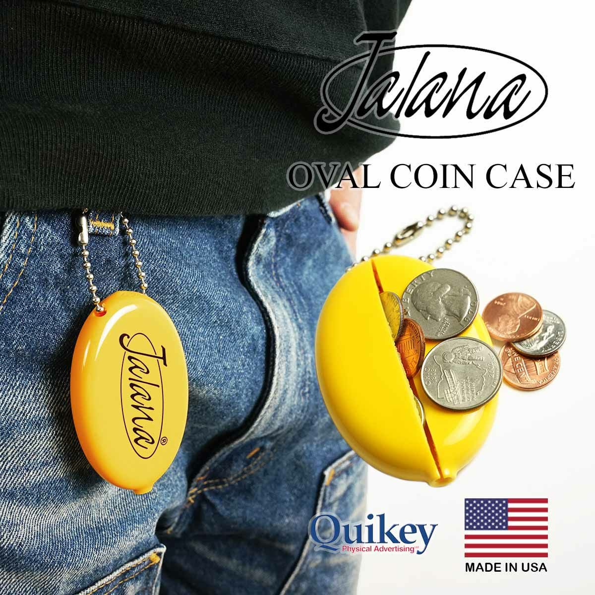 ジャラーナJalanaオリジナルコインケースアメリカ製(コインポーチコインパースピックケースクイコインQUIKOIN米国製）