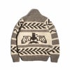 カナタKANATAカウチンセーター6プライウールサンダーバードリーフシールブラウン(カスタムメイド当店別注モデルカナダ製）
