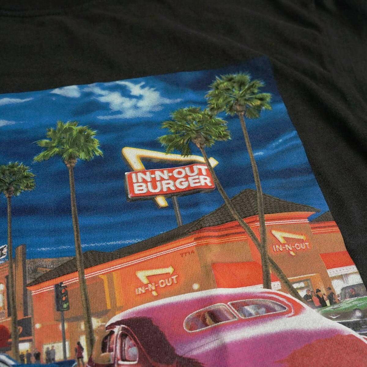 インアンドアウトバーガー半袖Tシャツ2018ハリウッドクルージングブラック