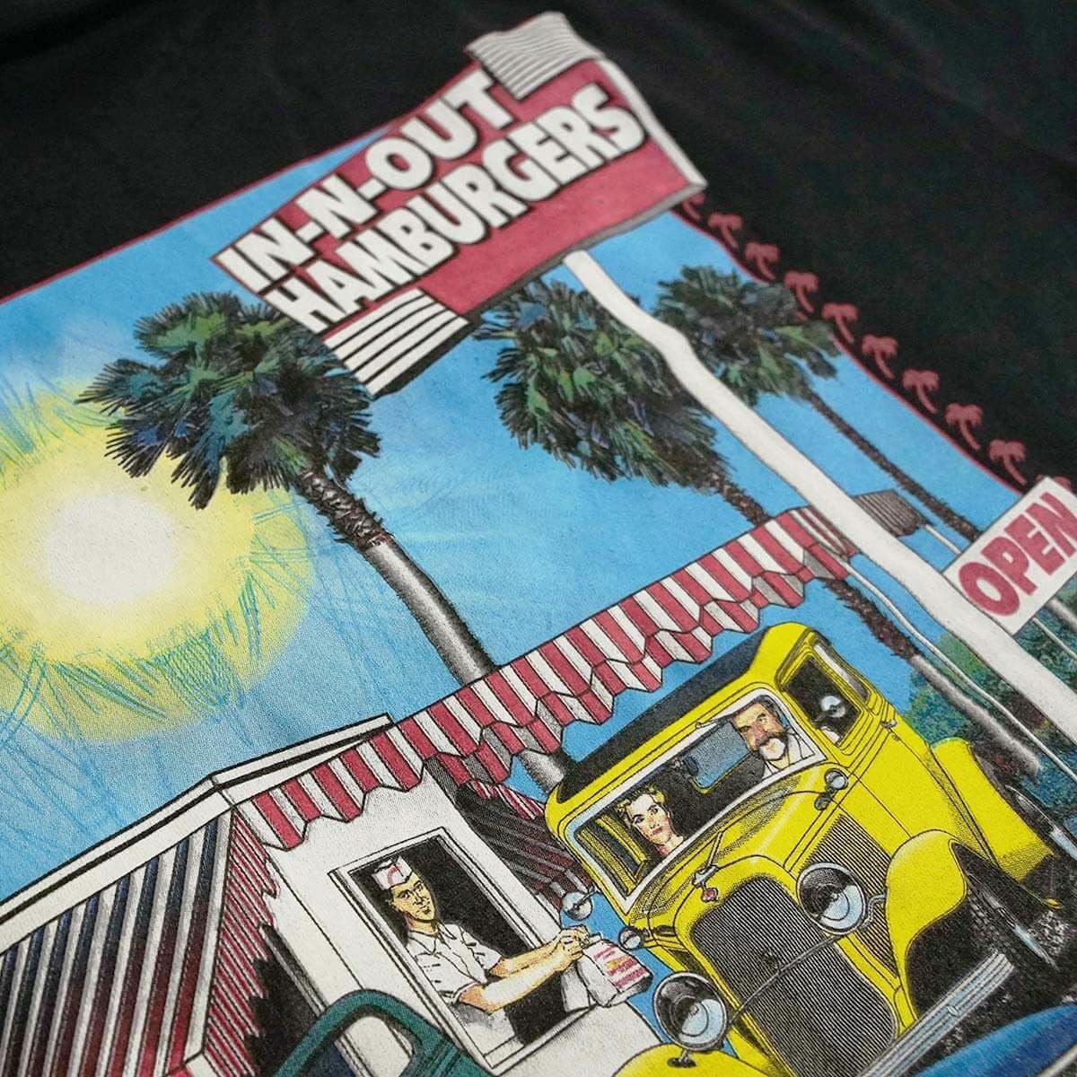 インアンドアウトバーガー半袖Tシャツ2012レトロストアナンバー1ブラック