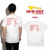 インアンドアウトバーガー半袖Tシャツメニューホワイト