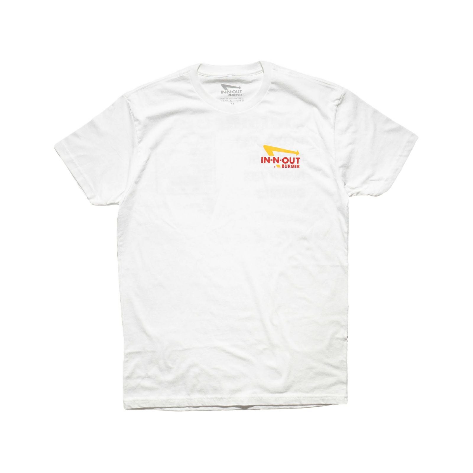 インアンドアウトバーガー半袖Tシャツメニューホワイト