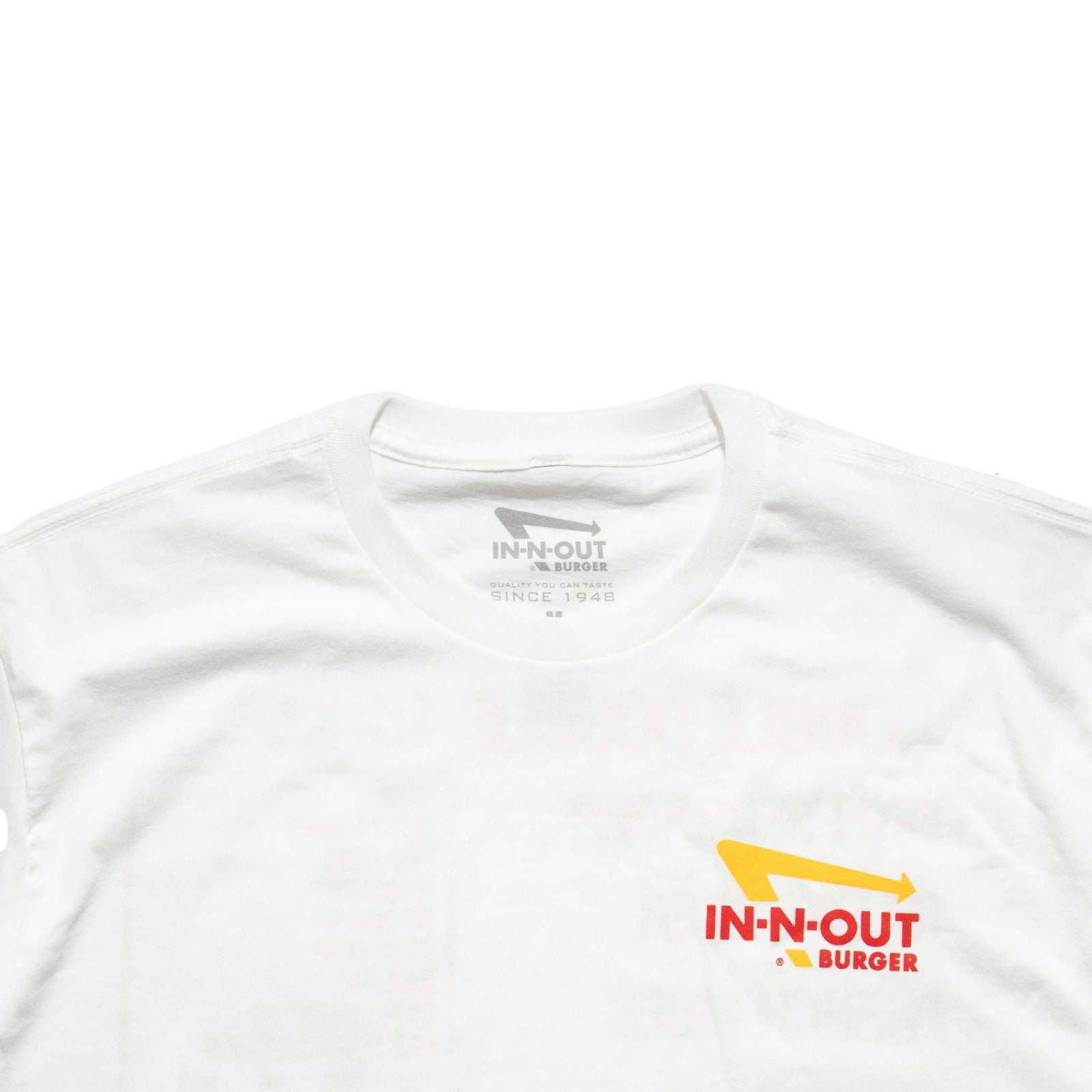 インアンドアウトバーガー半袖Tシャツメニューホワイト