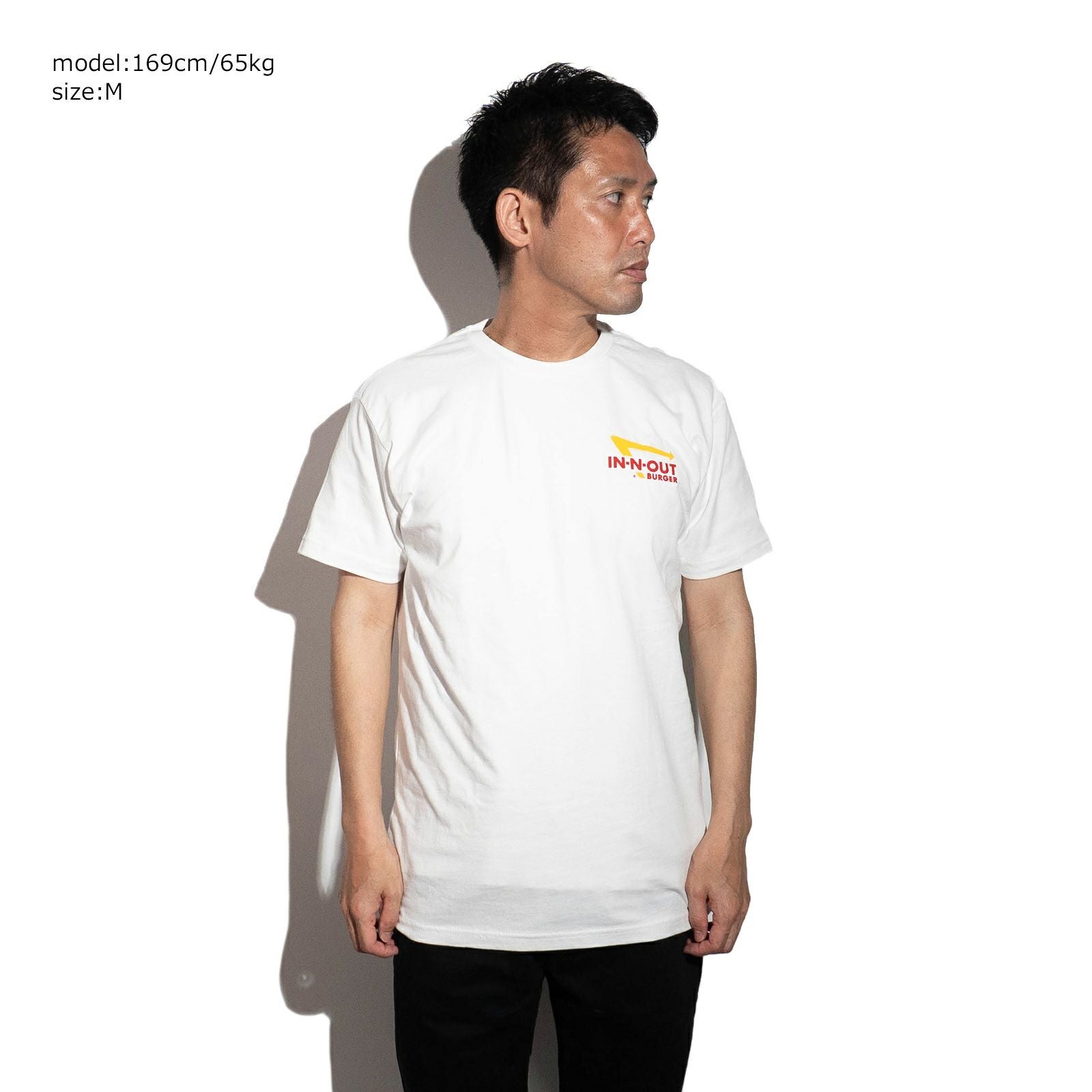 インアンドアウトバーガー半袖Tシャツメニューホワイト