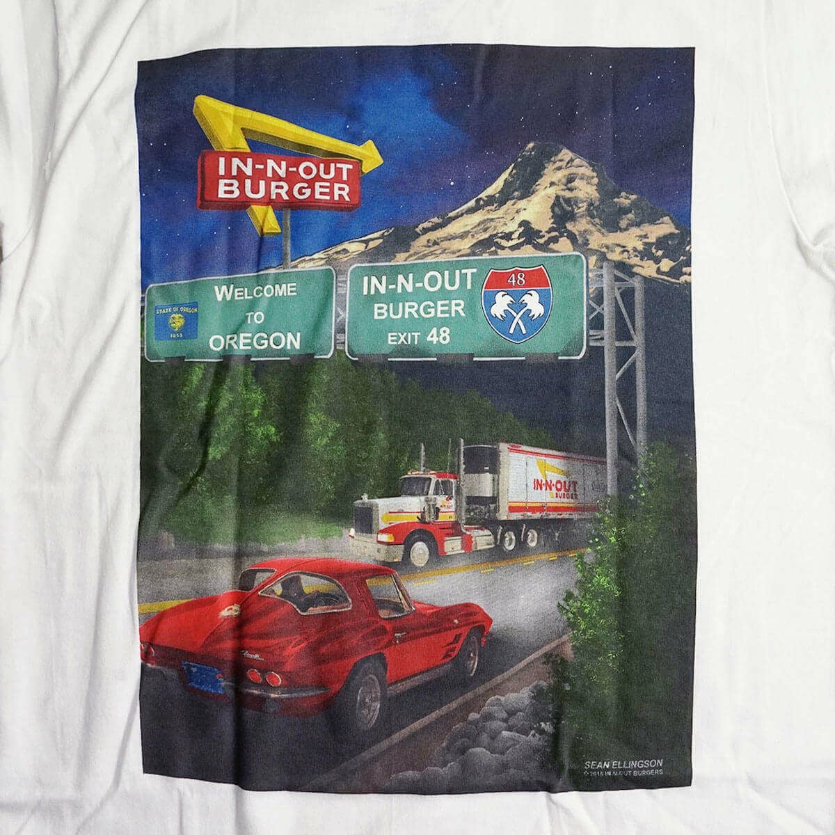 インアンドアウトバーガー半袖Tシャツ2015オレゴンオリジナルホワイト