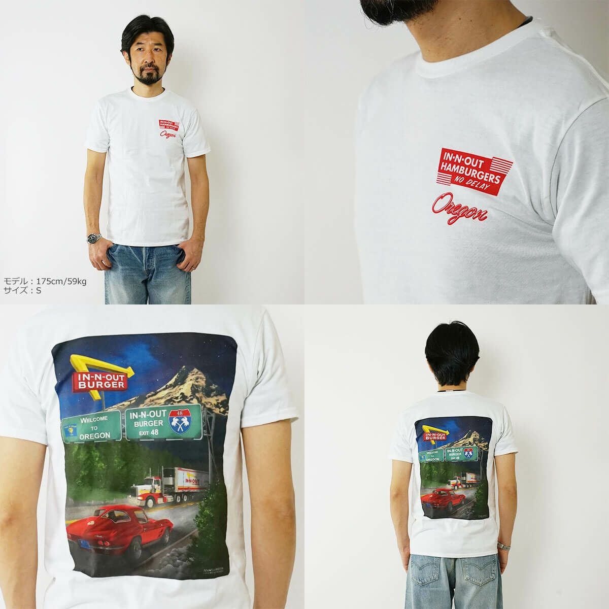 インアンドアウトバーガー半袖Tシャツ2015オレゴンオリジナルホワイト