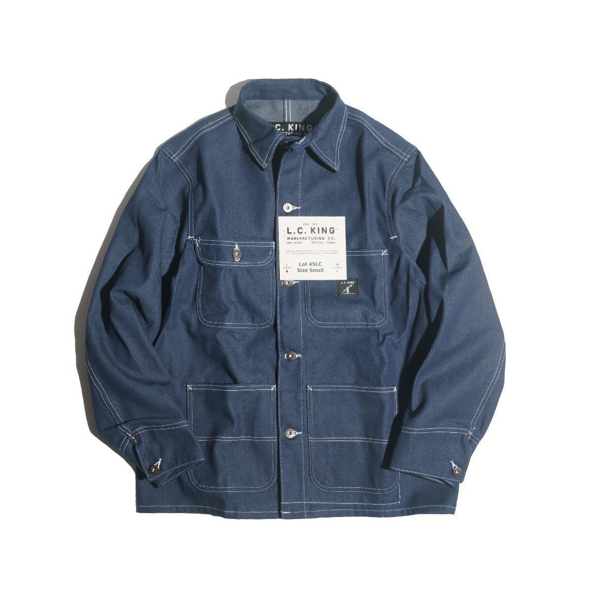 L.C.キングLOT45LCカバーオールリジッドデニムMADEINUSA