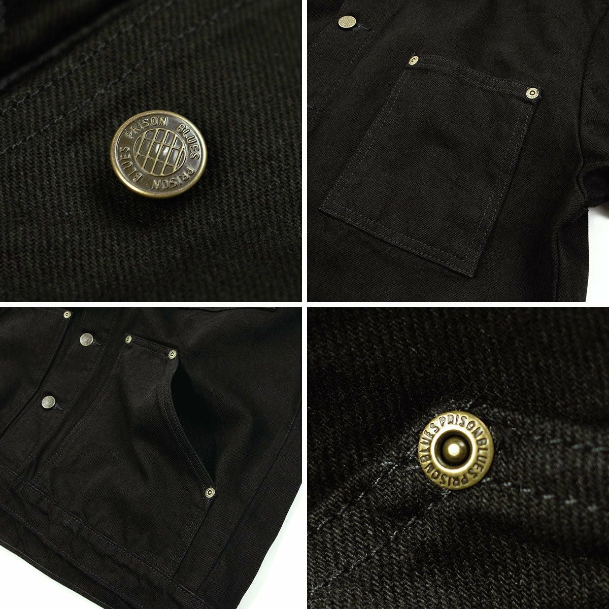 プリズンブルースPRISONBLUESデニムヤードコート別注リンスドブラック