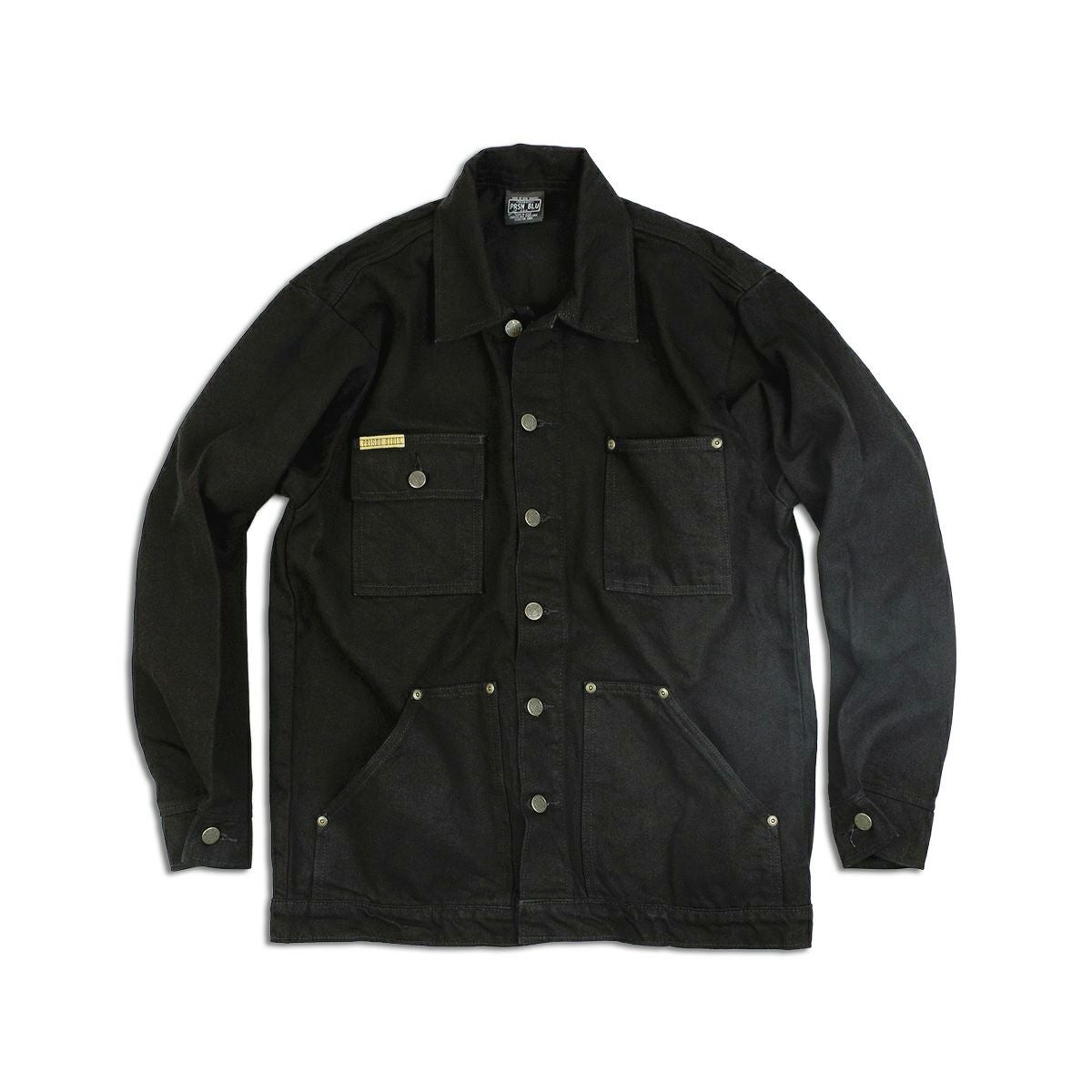 プリズンブルースPRISONBLUESデニムヤードコート別注リンスドブラック