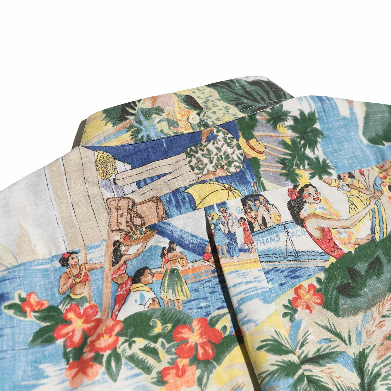 レインスプーナーREYNSPOONER半袖アロハシャツフルオープントランスパシフィック40’s