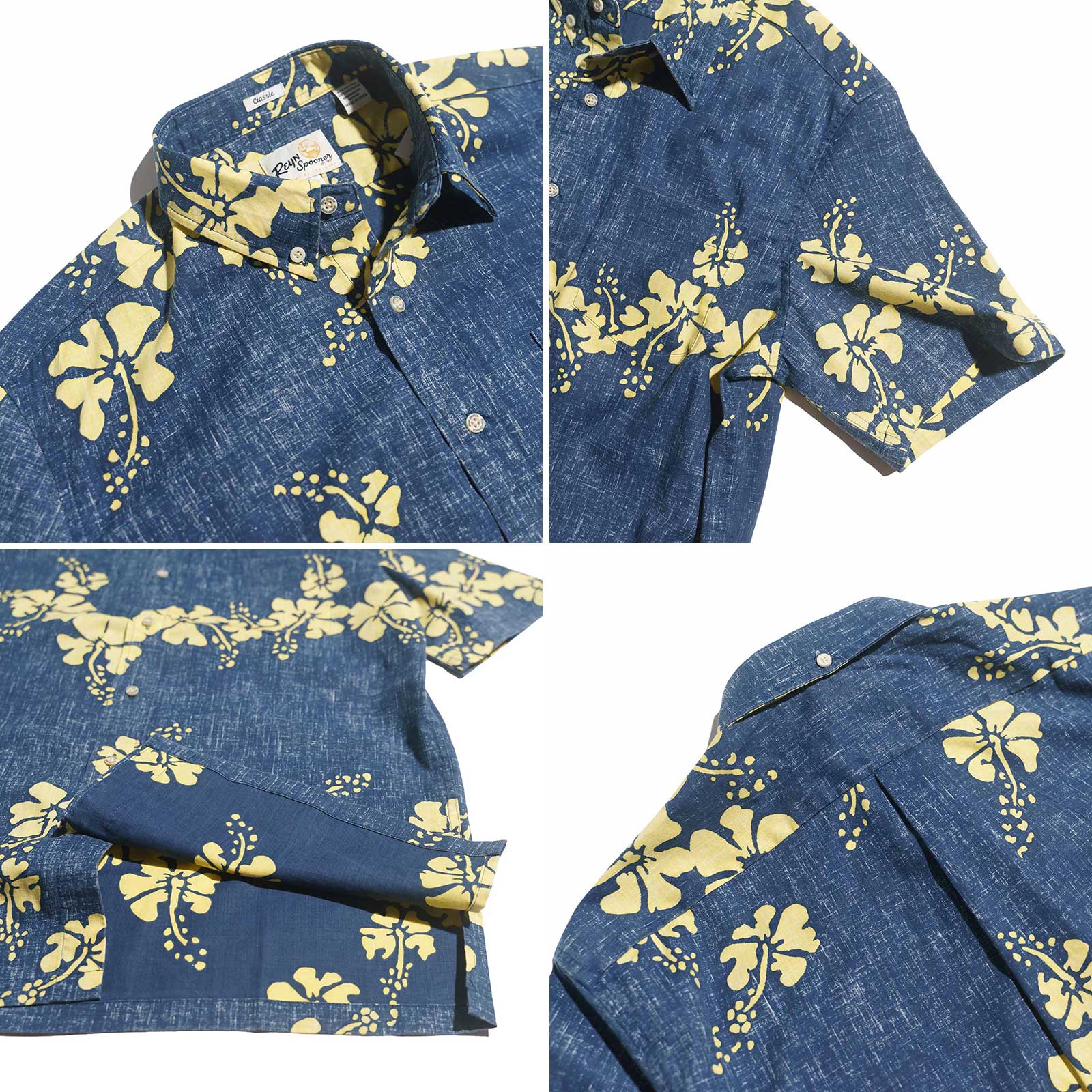 レインスプーナーREYNSPOONER半袖フルオープンアロハシャツメンズ50thステイトフラワー