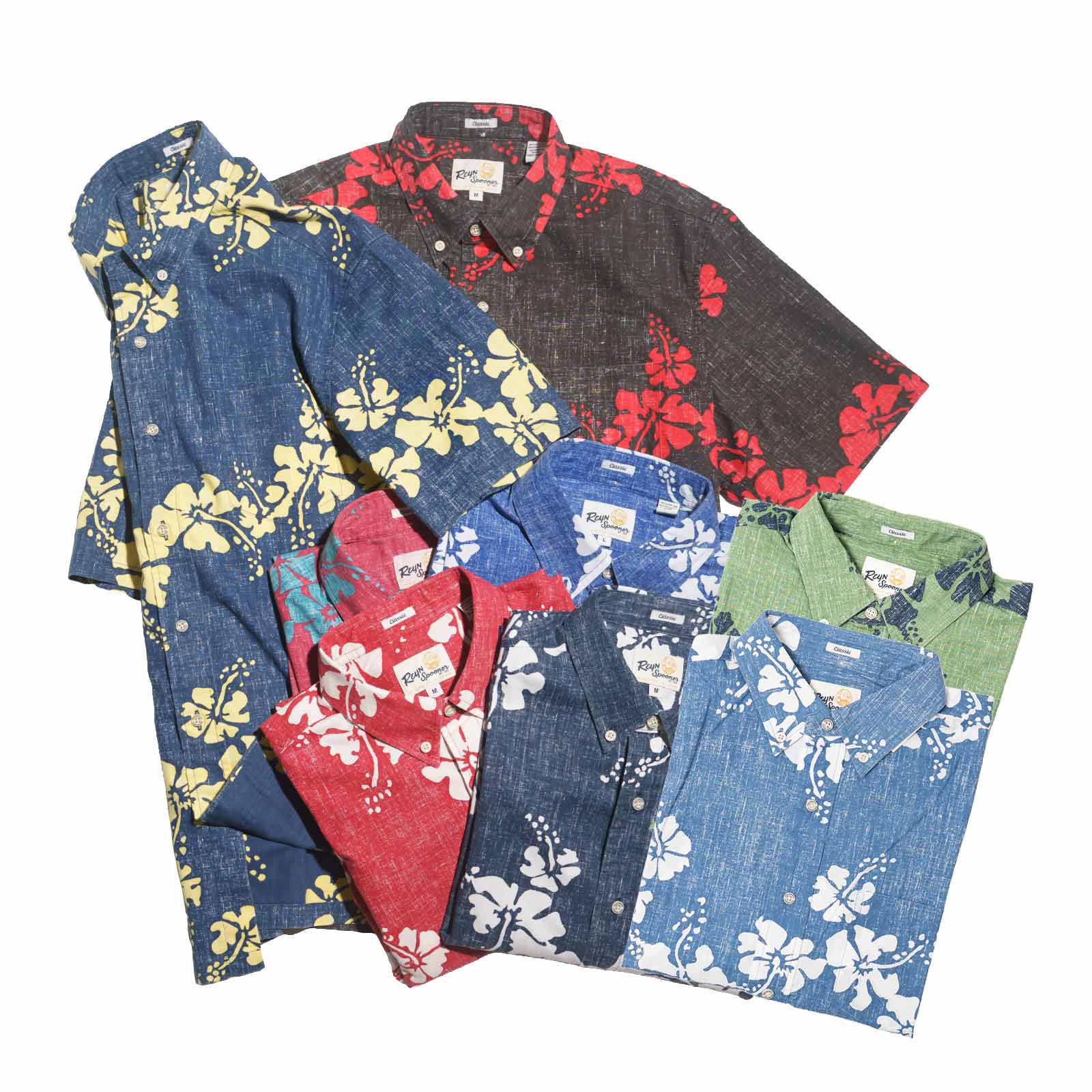 レインスプーナーREYNSPOONER半袖フルオープンアロハシャツメンズ50thステイトフラワー