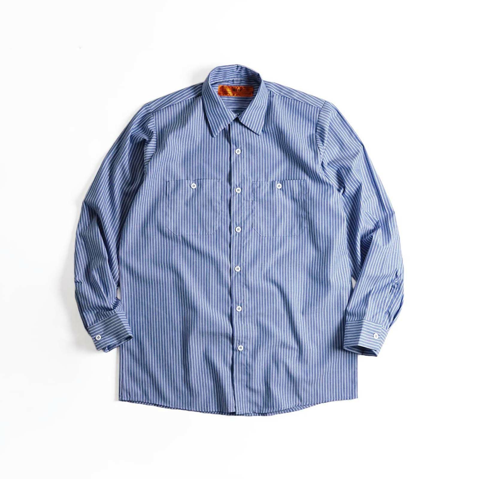 レッドキャップREDKAP#SB12/#SL10/#SP10/#SP14長袖ストライプワークシャツ