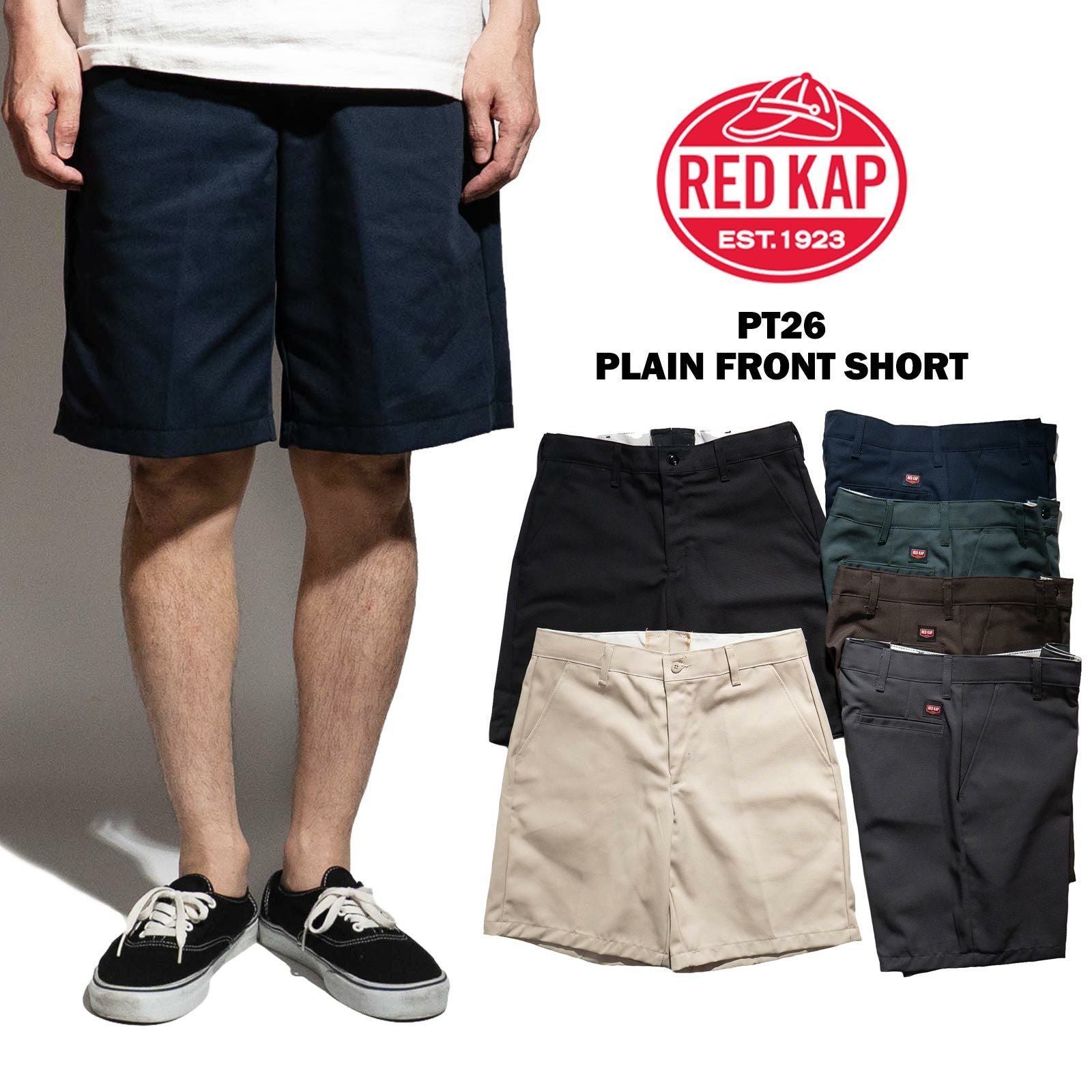 レッドキャップREDKAP#PT26プレーンフロントワークショーツ