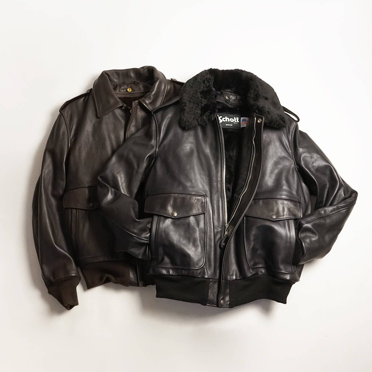 ショットSCHOTT184SMA-2レザーフライトジャケット