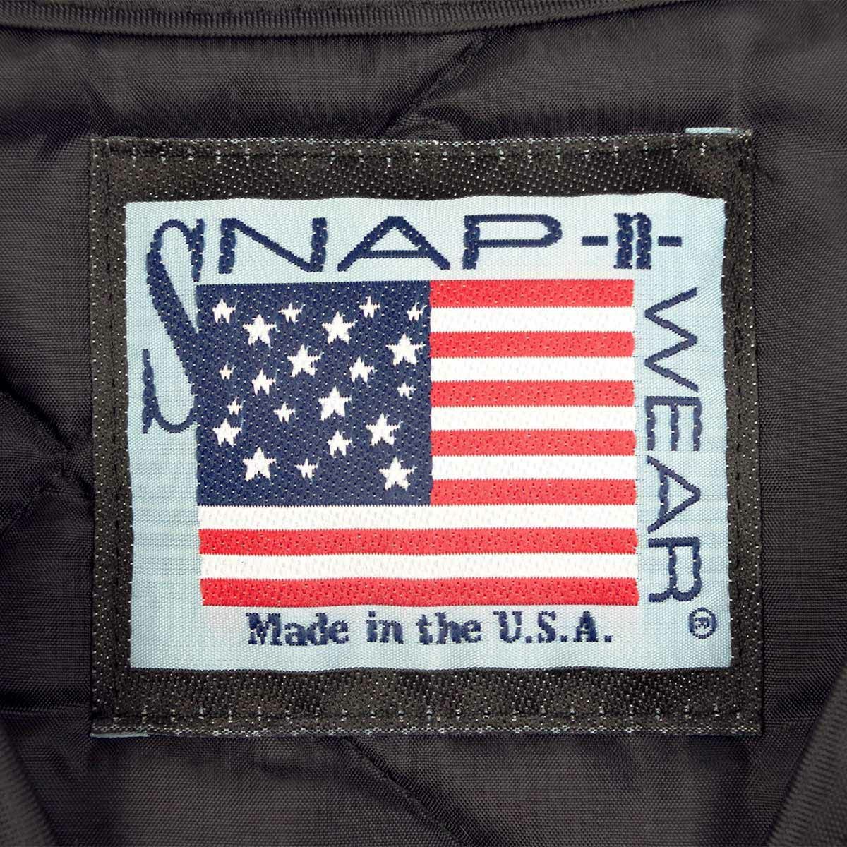 スナップンウエアSNAP’N’WEAR#300キルトベスト｜ベストメンズアメリカ製MADEINUSAQUILTEDVESTキルティングベストインナーパッチポケット胸ポケットドロップテール軽量ブラックネイビーブラウングリーンレッドサイズSMLXLUSワークウエア