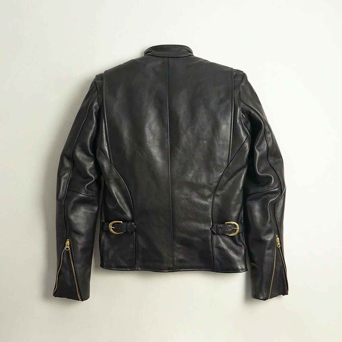 バンソンVANSONMODELBシングルライダースブラック(アメリカ製米国製スタンドカラーレザージャケット革ジャン）