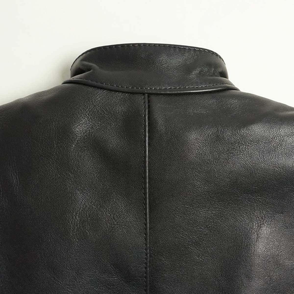 バンソンVANSONMODELBシングルライダースブラック(アメリカ製米国製スタンドカラーレザージャケット革ジャン）