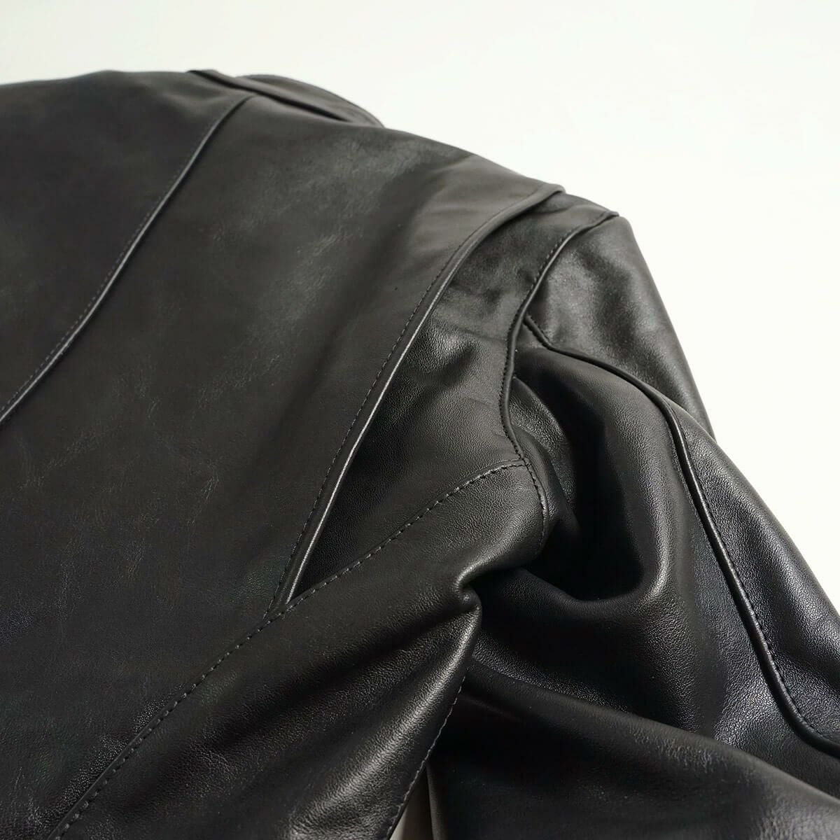 バンソンVANSONMODELBシングルライダースブラック(アメリカ製米国製スタンドカラーレザージャケット革ジャン）