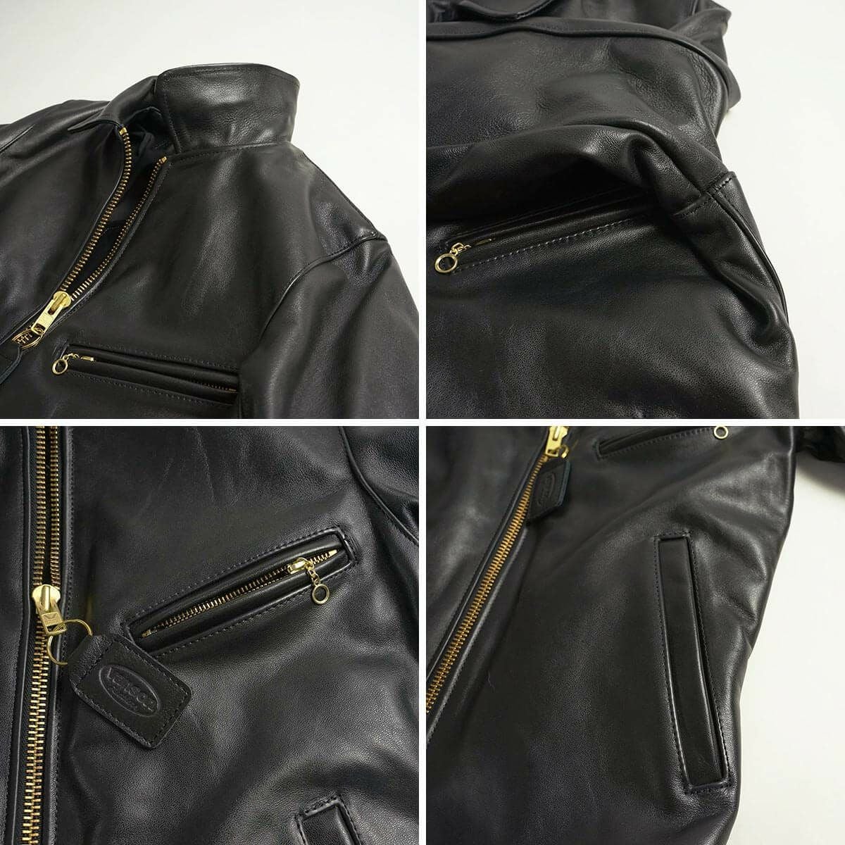 バンソンVANSONENFシングルライダースブラック(アメリカ製米国製エンフィールド襟付レザージャケット革ジャン）