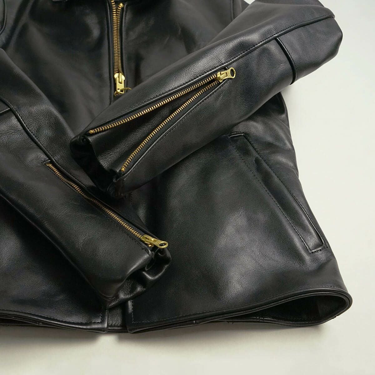 バンソンVANSONENFシングルライダースブラック(アメリカ製米国製エンフィールド襟付レザージャケット革ジャン）