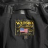 バンソンVANSONENFシングルライダースブラック(アメリカ製米国製エンフィールド襟付レザージャケット革ジャン）